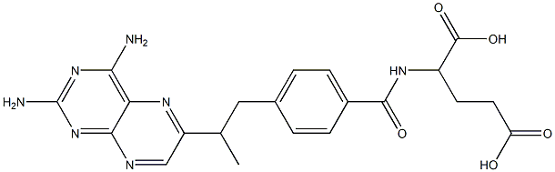 2-[4-[2-(2,4-Diaminopteridin-6-yl)propyl]benzoylamino]glutaric acid Struktur