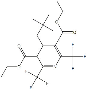 3,4-Dihydro-2,6-bis(trifluoromethyl)-4-neopentylpyridine-3,5-dicarboxylic acid diethyl ester Struktur
