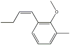 1-Methoxy-2-methyl-6-[(Z)-1-butenyl]benzene Struktur