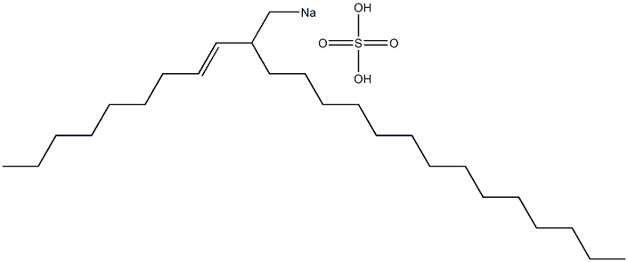 Sulfuric acid 2-(1-nonenyl)hexadecyl=sodium ester salt Struktur