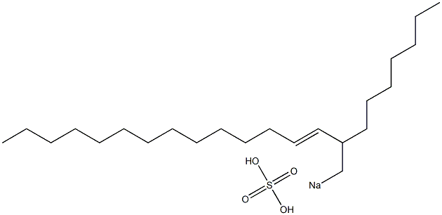 Sulfuric acid 2-heptyl-3-hexadecenyl=sodium ester salt Struktur