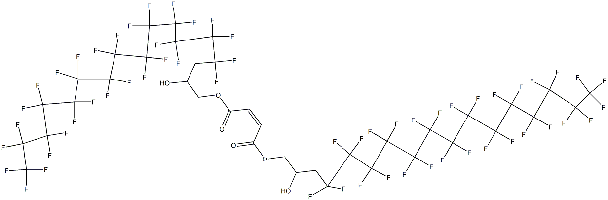 Maleic acid bis[2-hydroxy-3-(nonacosafluorotetradecyl)propyl] ester Struktur