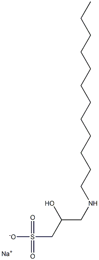 3-Dodecylamino-2-hydroxy-1-propanesulfonic acid sodium salt Struktur