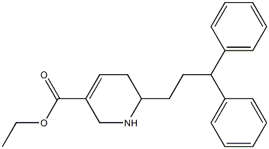 1,2,5,6-Tetrahydro-6-(3,3-diphenylpropyl)pyridine-3-carboxylic acid ethyl ester Struktur