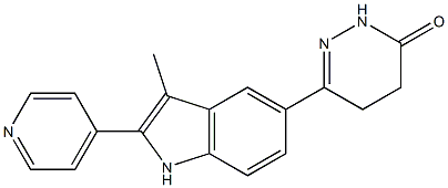 6-[2-(4-Pyridinyl)-3-methyl-1H-indol-5-yl]-4,5-dihydropyridazin-3(2H)-one Struktur