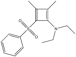 N,N-Diethyl-4-(phenylsulfonyl)-2,3-dimethyl-cyclobutadien-1-amine Struktur