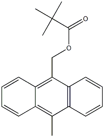 Pivalic acid [(10-methyl-9-anthryl)methyl] ester Struktur