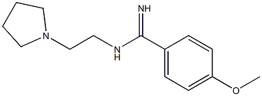 4-Methoxy-N-[2-(1-pyrrolidinyl)ethyl]benzamidine Struktur