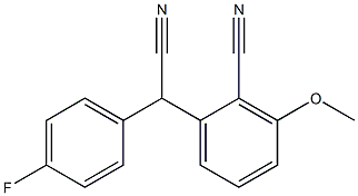 (2-Cyano-3-methoxyphenyl)(4-fluorophenyl)acetonitrile Struktur