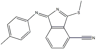 4-Cyano-3-methylthio-1-(4-methylphenylimino)-1H-isoindole Struktur