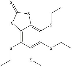 4,5,6,7-Tetrakis(ethylthio)-1,3-benzodithiol-2-thione Struktur