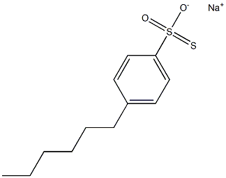 4-Hexylbenzenesulfonothioic acid sodium salt Struktur