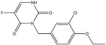 3-(3-Chloro-4-ethoxybenzyl)-5-fluorouracil Struktur