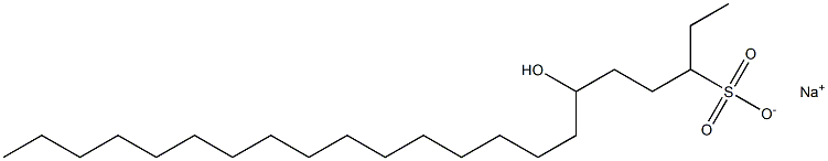 6-Hydroxydocosane-3-sulfonic acid sodium salt Struktur