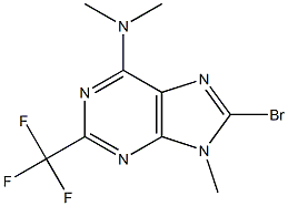 8-Bromo-6-dimethylamino-9-methyl-2-trifluoromethyl-9H-purine Struktur