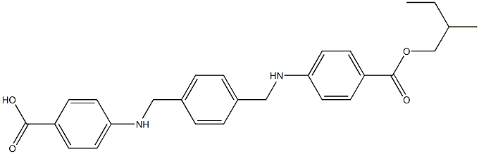 4,4'-[p-Phenylenebis(methylene)bis(imino)]bis[benzoic acid (2-methylbutyl)] ester Struktur