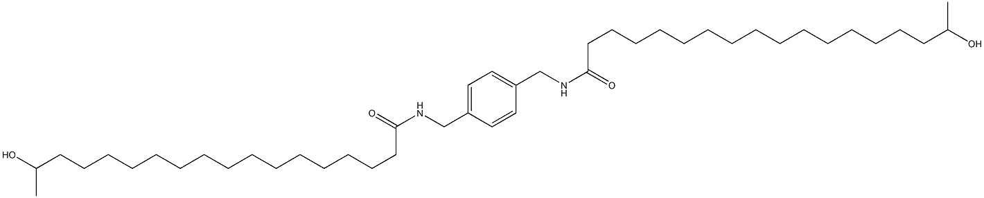 N,N'-(1,4-Phenylenebismethylene)bis(17-hydroxystearamide) Struktur