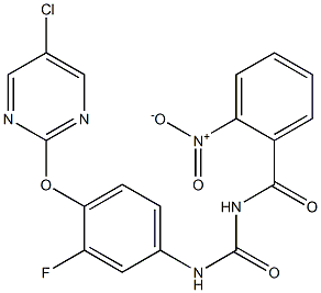 1-(2-Nitrobenzoyl)-3-[4-[(5-chloro-2-pyrimidinyl)oxy]-3-fluorophenyl]urea Struktur