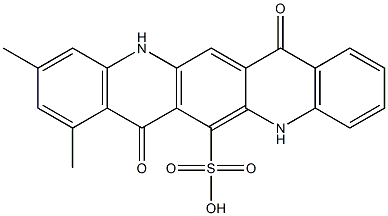 5,7,12,14-Tetrahydro-8,10-dimethyl-7,14-dioxoquino[2,3-b]acridine-6-sulfonic acid Struktur