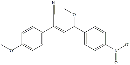 4-Methoxy-2-(4-methoxyphenyl)-4-(4-nitrophenyl)-2-butenenitrile Struktur