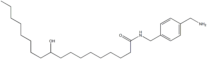 10-Hydroxy-N-(4-aminomethylbenzyl)stearamide Struktur