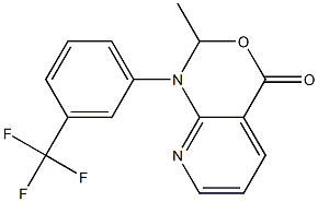 1-[3-(Trifluoromethyl)phenyl]-1,2-dihydro-2-methyl-4H-pyrido[2,3-d][1,3]oxazin-4-one Struktur