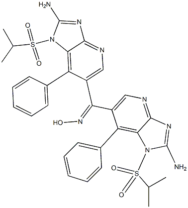 Phenyl[2-amino-1-(isopropylsulfonyl)-1H-imidazo[4,5-b]pyridin-6-yl] ketone oxime Struktur