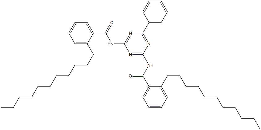 N,N'-(6-Phenyl-1,3,5-triazine-2,4-diyl)bis(2-undecylbenzamide) Struktur