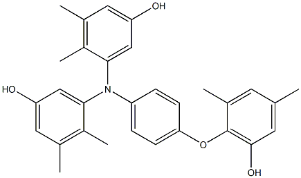 N,N-Bis(5-hydroxy-2,3-dimethylphenyl)-4-(6-hydroxy-2,4-dimethylphenoxy)benzenamine Struktur