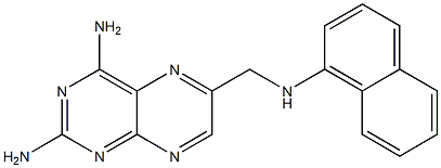 6-(1-Naphtylaminomethyl)pteridine-2,4-diamine Struktur