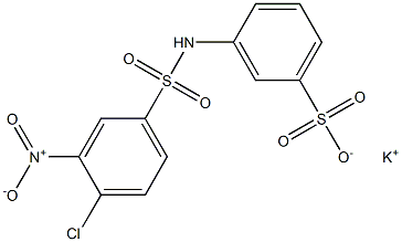 m-(4-Chloro-3-nitrophenylsulfonylamino)benzenesulfonic acid potassium salt Struktur