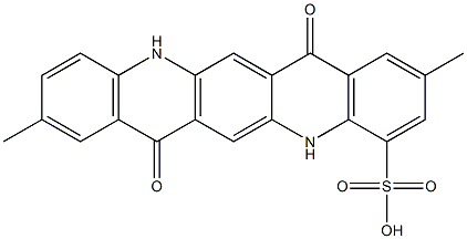 5,7,12,14-Tetrahydro-2,9-dimethyl-7,14-dioxoquino[2,3-b]acridine-4-sulfonic acid Struktur