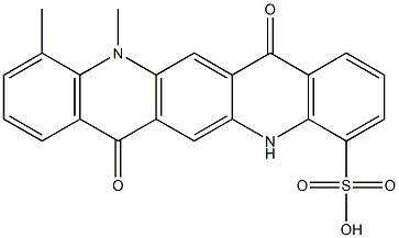 5,7,12,14-Tetrahydro-11,12-dimethyl-7,14-dioxoquino[2,3-b]acridine-4-sulfonic acid Struktur