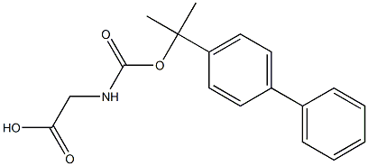 N-[[1-(1,1'-Biphenyl-4-yl)-1-methylethoxy]carbonyl]glycine Struktur