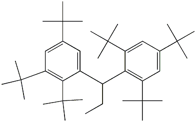 1-(2,3,5-Tri-tert-butylphenyl)-1-(2,4,6-tri-tert-butylphenyl)propane Struktur