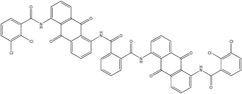 N,N'-Bis[5-(2,3-dichlorobenzoylamino)-9,10-dihydro-9,10-dioxoanthracen-1-yl]phthalamide Struktur