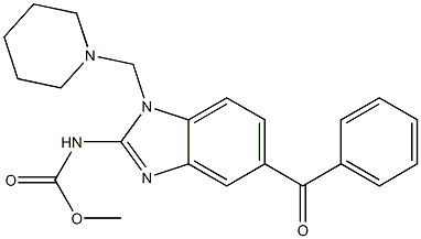 N-[5-Benzoyl-1-piperidinomethyl-1H-benzimidazol-2-yl]carbamic acid methyl ester Struktur