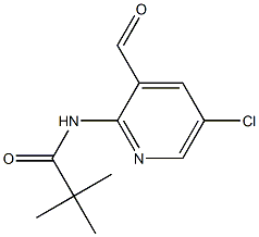 2-(Pivaloylamino)-5-chloropyridine-3-carbaldehyde Struktur