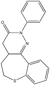 2-Phenyl-4,4a,5,6-tetrahydro[1]benzothiepino[5,4-c]pyridazin-3(2H)-one Struktur