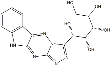 3-[(1S,2R,3S)-1,2,3,4,5-Pentahydroxypentyl]-10H-1,2,4-triazolo[4',3':2,3][1,2,4]triazino[5,6-b]indole Struktur