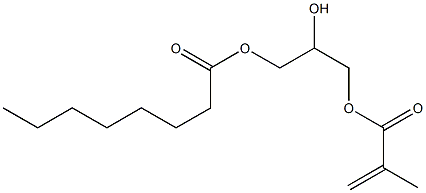 Caprylic acid 2-hydroxy-3-(methacryloyloxy)propyl ester Struktur