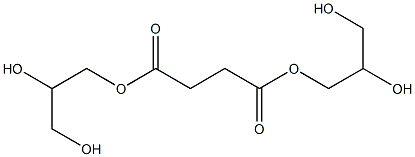 Succinic acid bis(2,3-dihydroxypropyl) ester Struktur