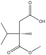 [R,(-)]-2-(1-Methylethyl)-2-methylsuccinic acid 1-methyl ester Struktur