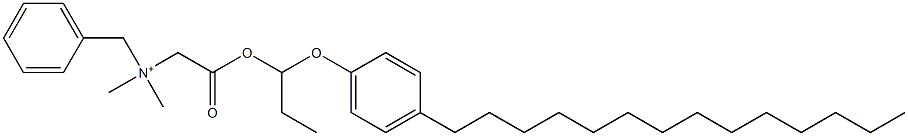 N,N-Dimethyl-N-benzyl-N-[[[1-(4-tetradecylphenyloxy)propyl]oxycarbonyl]methyl]aminium Struktur