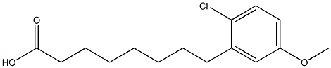 8-(5-Methoxy-2-chlorophenyl)octanoic acid Struktur