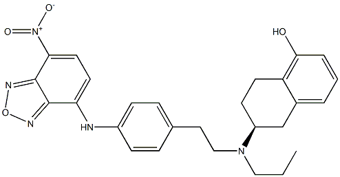 (S)-5,6,7,8-Tetrahydro-6-[N-[2-[4-[(7-nitro-2,1,3-benzoxadiazol-4-yl)amino]phenyl]ethyl]-N-propylamino]naphthalen-1-ol Struktur