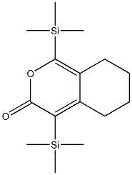 5,6,7,8-Tetrahydro-1,4-bis(trimethylsilyl)-3H-2-benzopyran-3-one Struktur