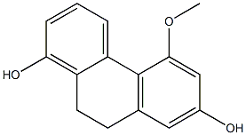 5-Methoxy-9,10-dihydrophenanthrene-1,7-diol Struktur