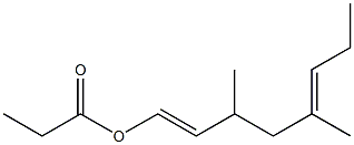 Propionic acid 3,5-dimethyl-1,5-octadienyl ester Struktur