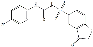 N-[(4-Chlorophenyl)carbamoyl]-3-oxoindane-5-sulfonamide Struktur